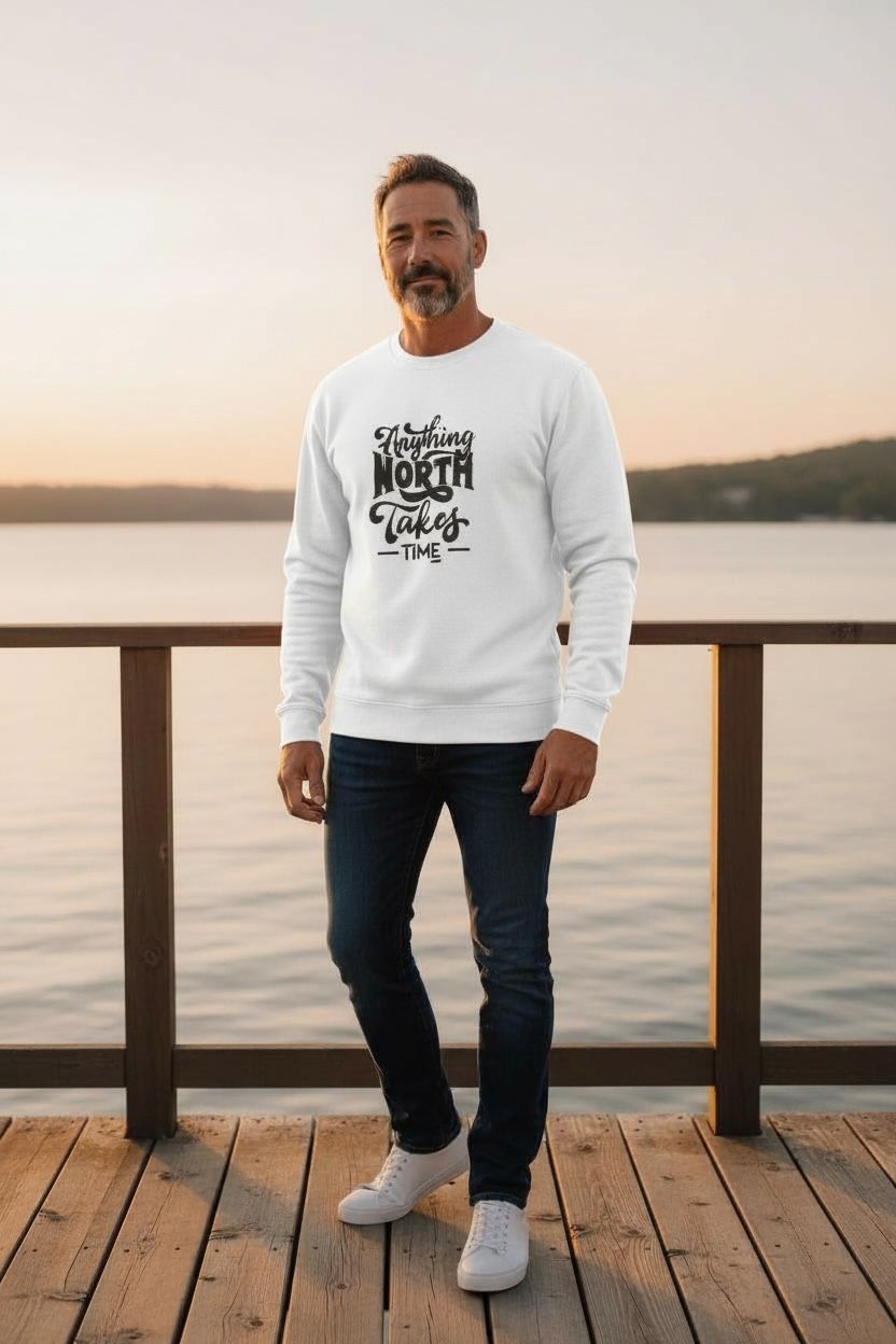 Regular Fit White Sweatshirt