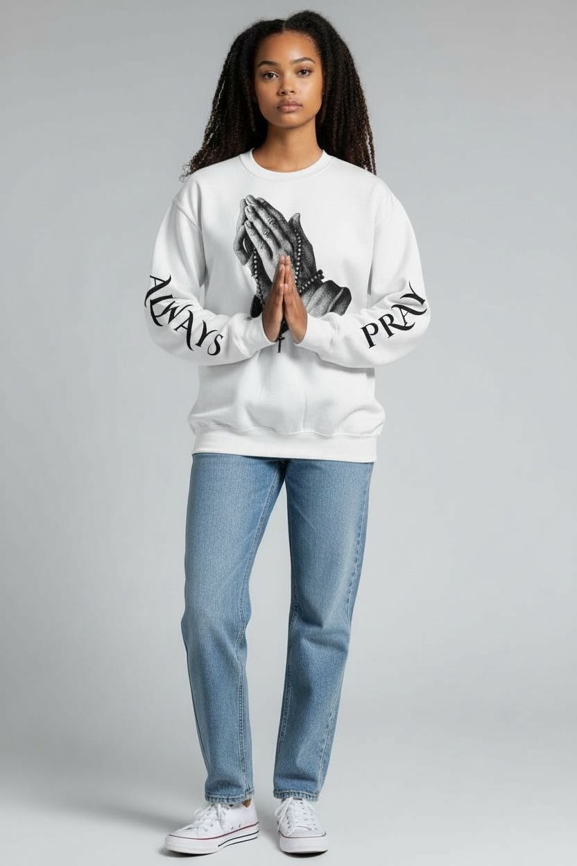 Always Pray Regular Fit Crewneck Sweatshirt